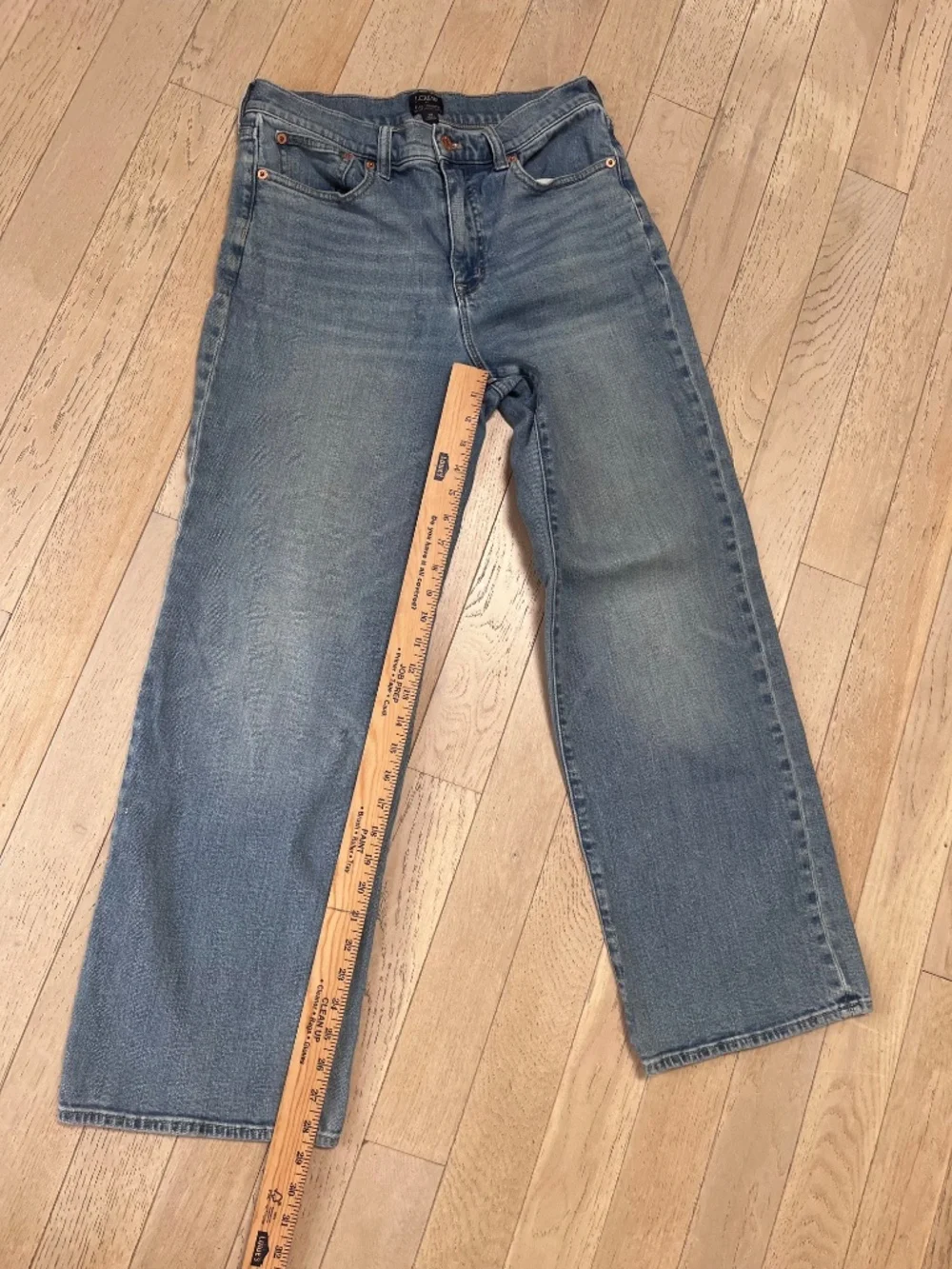 J.Crew Womens Women's  Full Length Slim Wide Leg High Rise  Jeans Size 28  light